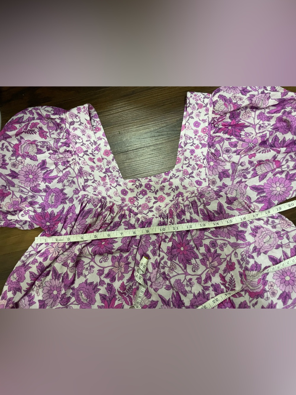 Spell Mossy Short Sleeve Blouse Free People XS Boho Vintage Floral - Picture 8 of 11